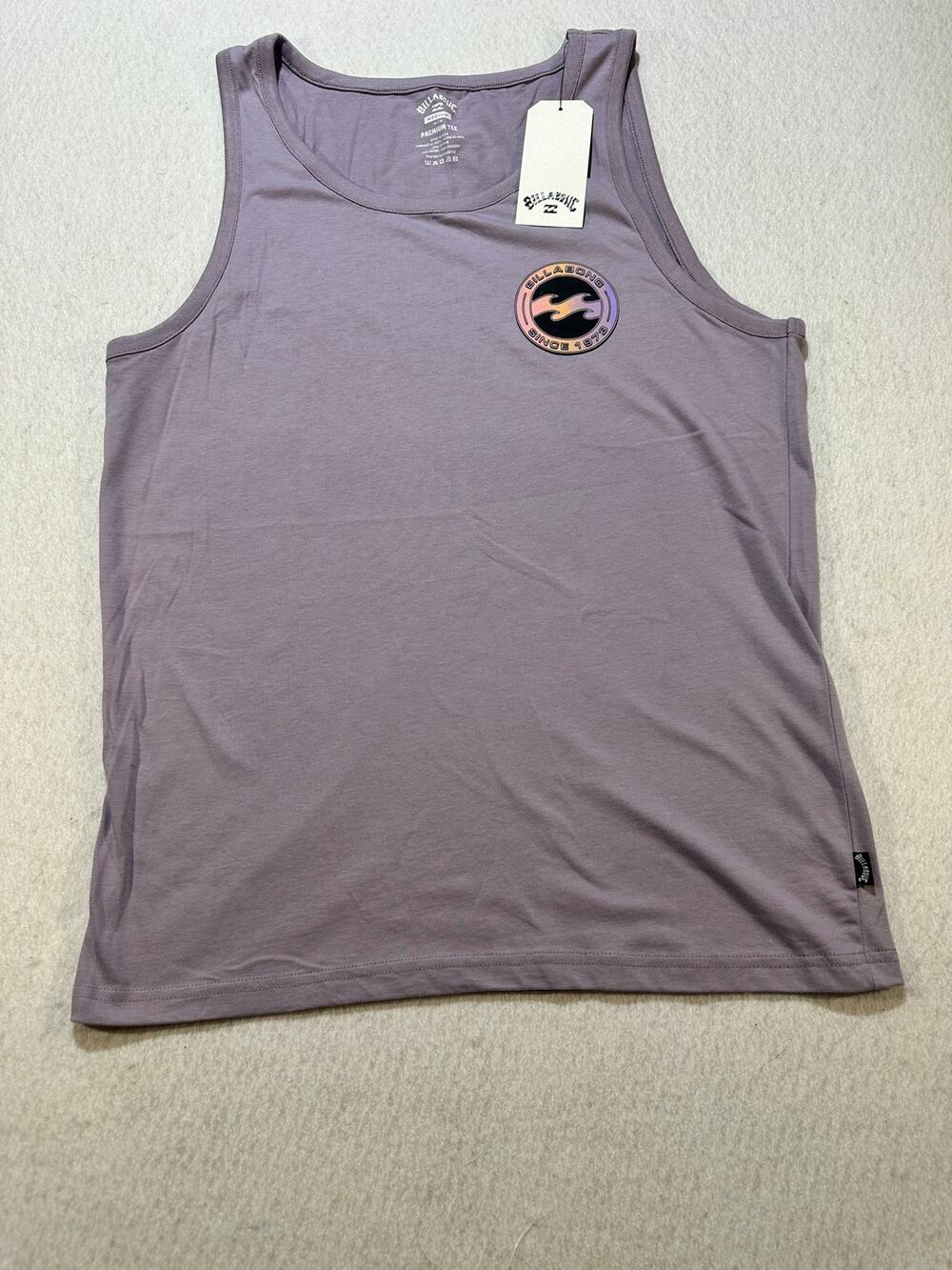 Billabong Men’s Medium Tank Top Purple Wave Logo Surf Beach NWT